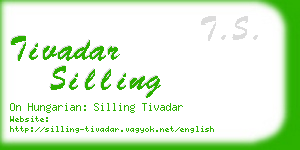 tivadar silling business card